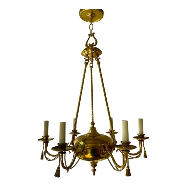 Brass Tassel Chandelier For Sale