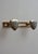 Art Deco Shield-Shaped Coat Hooks in Gilt and Silver Metal, 1940s For Sale - Image 4 of 12