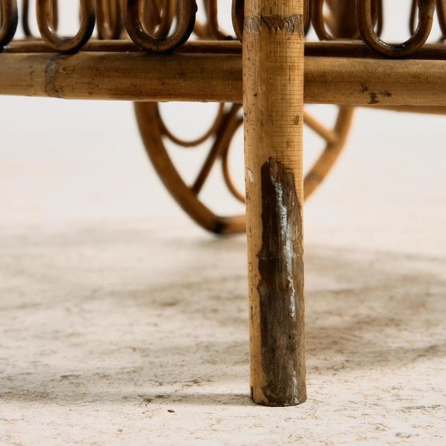 Bamboo and Rattan Trolley, 1960s For Sale - Image 10 of 11