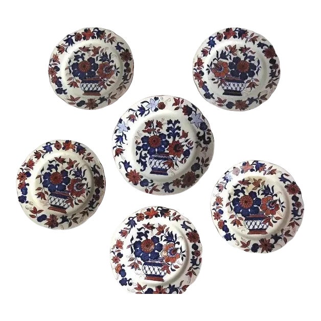 English Creamware Plates - Set of 6 For Sale