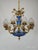 Traditional Antique Regency Regal Royal Blue Empire Cherubs Holding Torches Brass Chandelier For Sale - Image 3 of 12