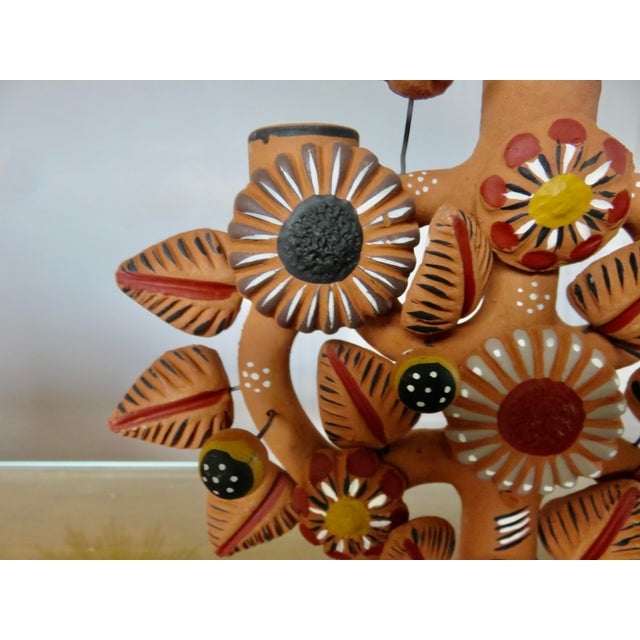 Mexican Tree of Life Terracotta Chandelier, 1970s For Sale - Image 4 of 14