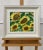Contemporary Angela Wakefield Golden Yellow Sunflowers Study on Green Background by Contemporary Artist, 2023 For Sale - Image 3 of 12