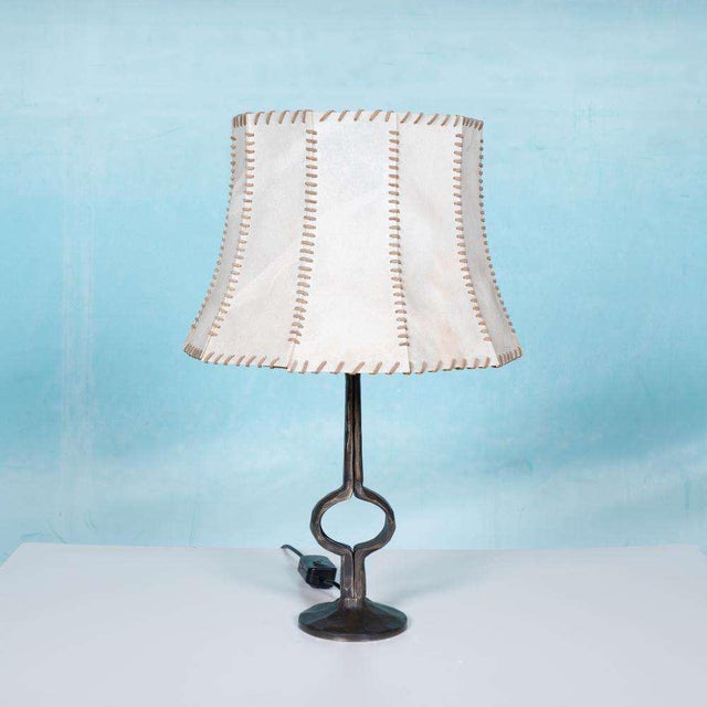 Brutalist Table Lamp in Bronze, 1970s For Sale - Image 17 of 18