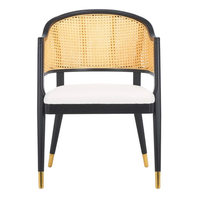 Rogue Rattan Dining Chair - Black / Natural For Sale