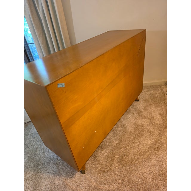 Mid-Century Modern "Fawn" Birch & Maple Gentleman's Chest Wardrobe For Sale - Image 10 of 11