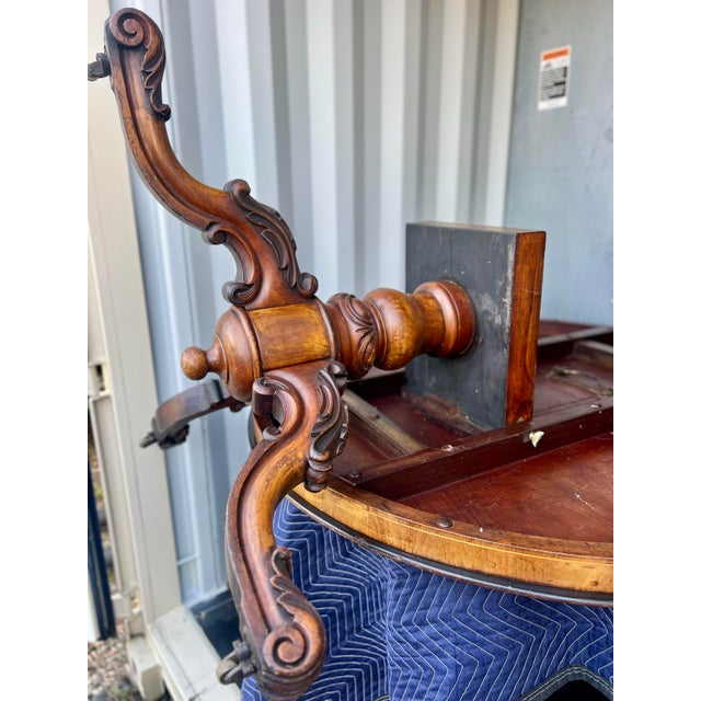 Outstanding Quality Antique Victorian Burr Walnut Marquetry Inlaid Dining Table For Sale - Image 10 of 12