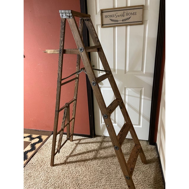 Vintage Wooden Ladder For Sale - Image 12 of 12