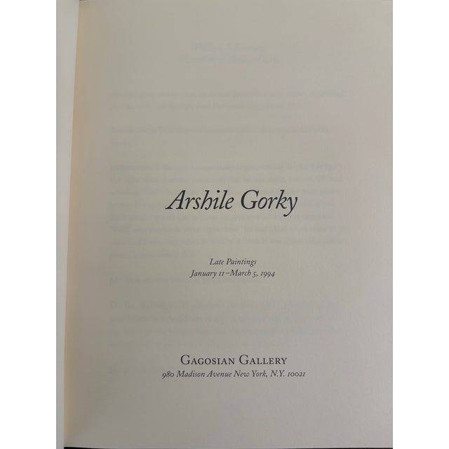 Charcoal Gorky- Arshile Gorky Late Paintings Exhibition 1994 Gargosian Gallery Hardcover Book For Sale - Image 8 of 11