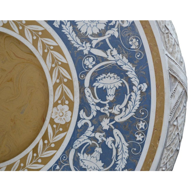 Italian Iron Decorative Scagliola Art Side Table by Cupioli For Sale - Image 3 of 5