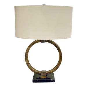 Modern Textured Bronze Ring Table Lamp
