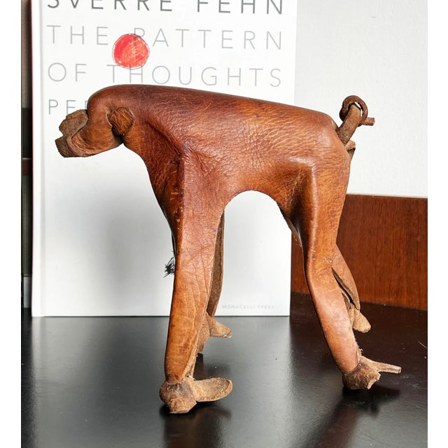 Vintage 1960's Modernist German Leather Monkey by Deru For Sale - Image 4 of 9