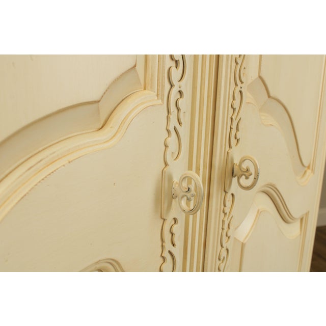 Ethan Allen Country French Cream Painted Armoire Chairish