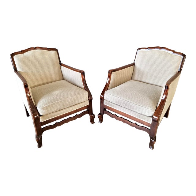 Vintage French Country Bergere Armchairs a Pair Chairish