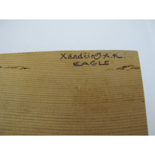 Nw Coast American Native Alaska Eagle Carved Bentwood Box With Lid For Sale - Image 11 of 11