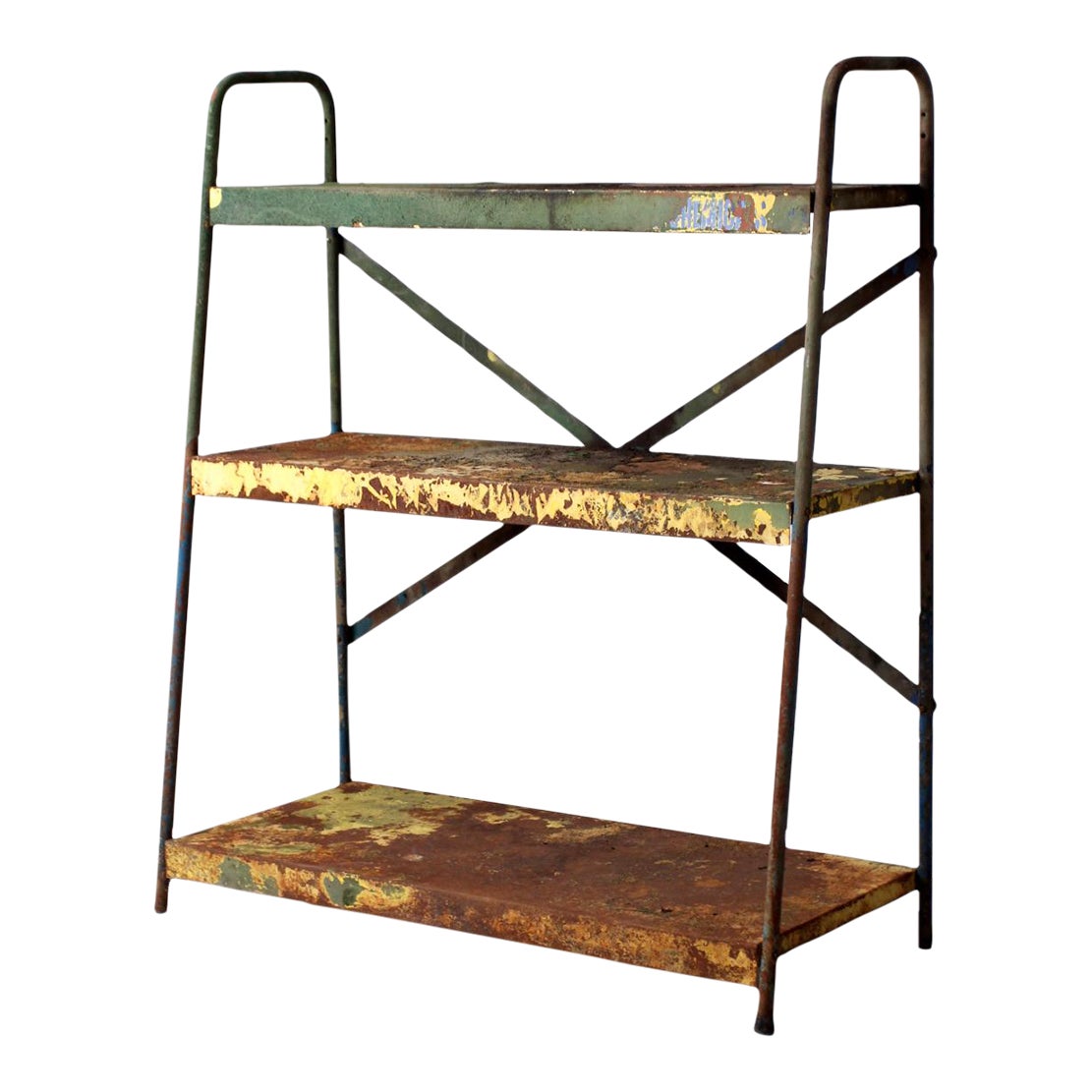 Vintage Industrial Metal Shelving Chairish