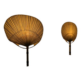 Uchiwa Wall Lights by Ingo Maurer for M Design, Germany, 1970s, Set of 2 For Sale