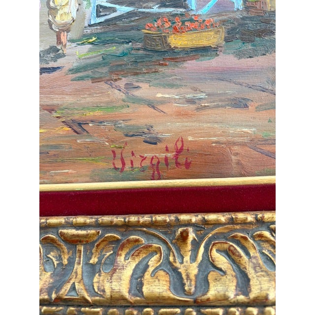 Mid 20th Century 'Virgili' Signed "Italian Street Market" Oil Painting on Canvas For Sale In Kansas City - Image 6 of 10