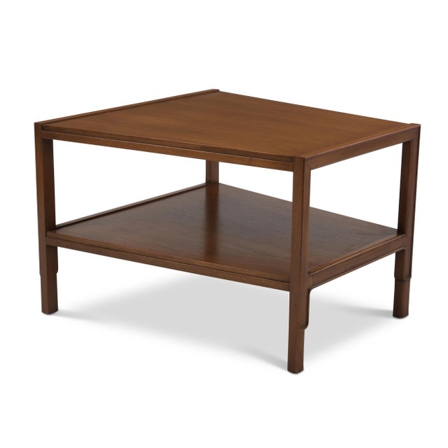 John Stuart Janus Collection Mt. Airy Furniture Sculptural Walnut Trapezoid Table For Sale In Philadelphia - Image 6 of 12