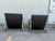 Black Contemporary Black Leather Lounge Chairs Manner of Rodolfo Dordoni For Sale - Image 8 of 10