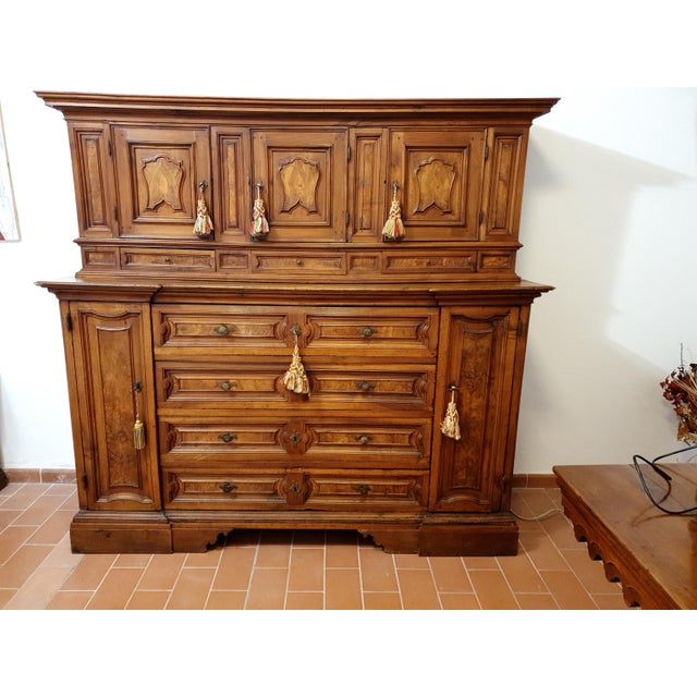 Antique 17th Century Walnut Sideboard with Rusticated Walnut Briar Doors, in Flawless conditions. Designed before 1890