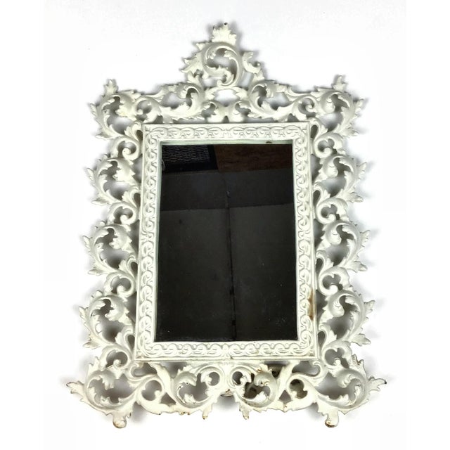 Antique Painted Wrought Iron Table Vanity Mirror/Frame Chairish