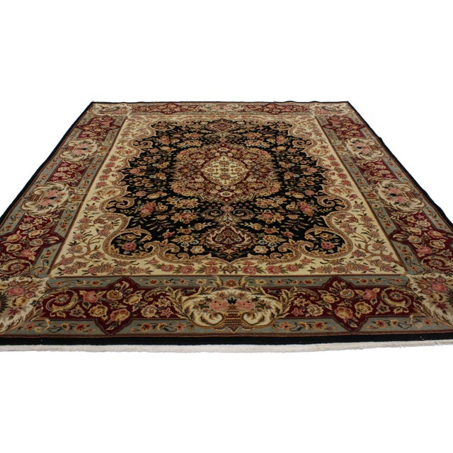 Victorian Vintage Chinese Kerman Rug, 07'09 X 09'06 For Sale - Image 3 of 6