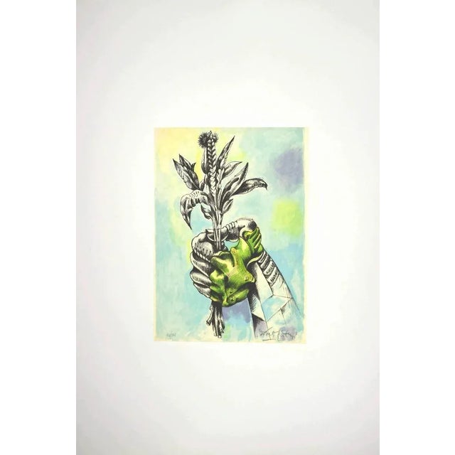 Vegetation an original Lithograph artwork realized by Daniele Dimitri. Hand-signed at the bottom. Numbered, edition...