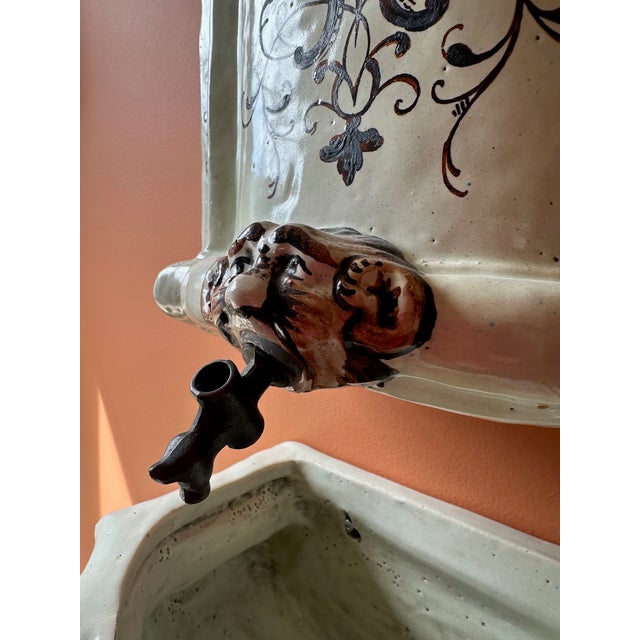 Italian Ceramic Lavabo For Sale - Image 4 of 9
