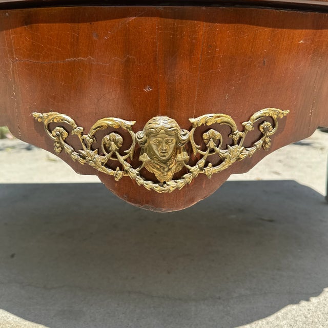 Wood 18th C Marble Top Bombe Commode With Gilt Bronze Hardware Dresser For Sale - Image 7 of 12