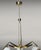 Mid 20th Century Stilnovo Style Italian Brass Six-Light Chandelier With Opaline Glass Globes For Sale - Image 9 of 18