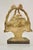 Metal Antique Victorian Cast Iron Painted Floral Bouquet Pink Bow Basket Door Stop For Sale - Image 7 of 11