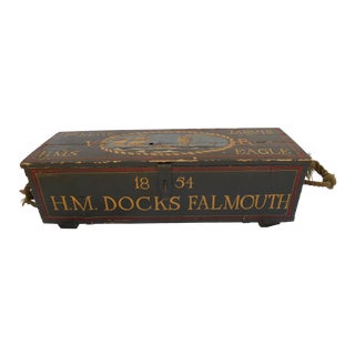 Hand Painted Sea Chest For Sale