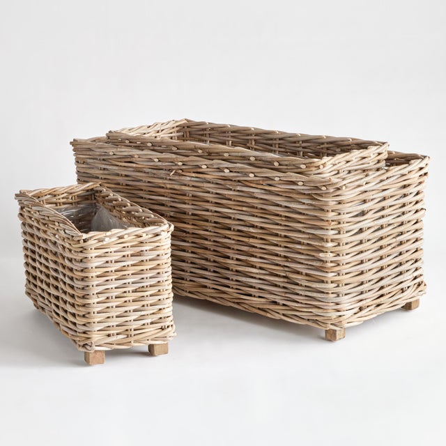 These overscale rectangular planters will steal the show! Designed with a solid wood frame for stability, and elevation,...