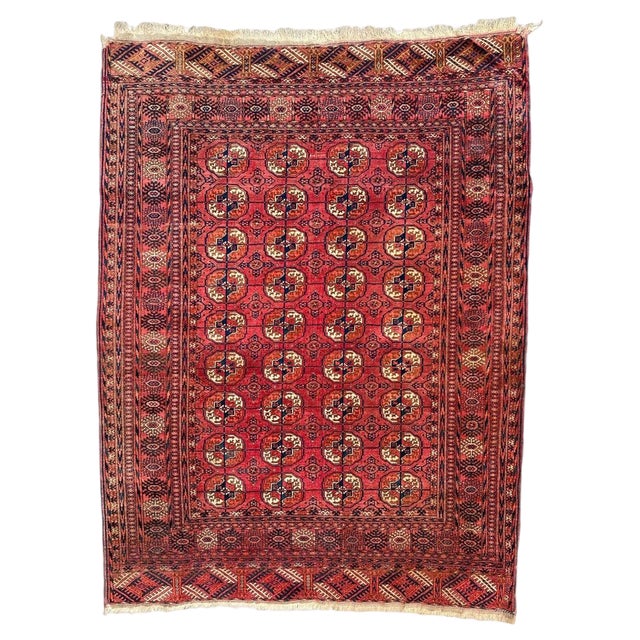 Vintage Turkmen Bokhara Rug, 1950s For Sale