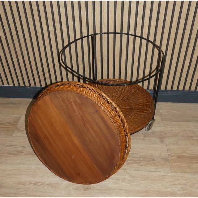 Vintage Tea Cart in Teak, 1960s For Sale - Image 4 of 9