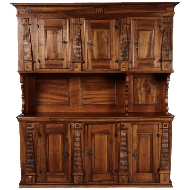 Antique Baroque Cupboard in Walnut, 1680 For Sale