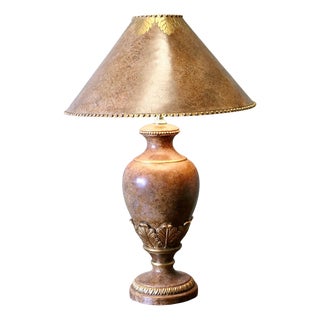 Large Italian Simulated Marble Table Lamp, 1960s For Sale