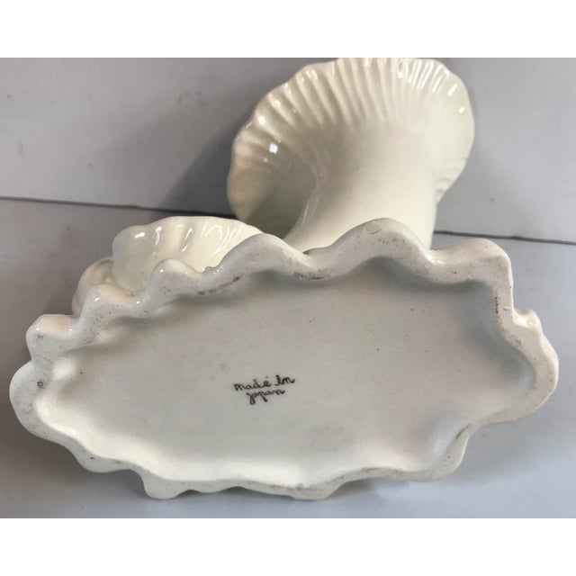 Ceramic Vintage Cornucopia and Shell Shaped Ceramic Planter Vase For Sale - Image 7 of 8