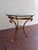 Hollywood Regency Brass Swan & Glass Accent Table For Sale - Image 10 of 12