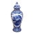 Mid-Century Dutch Delft Blue and White Lidded Ceramic Vase by Maastricht For Sale