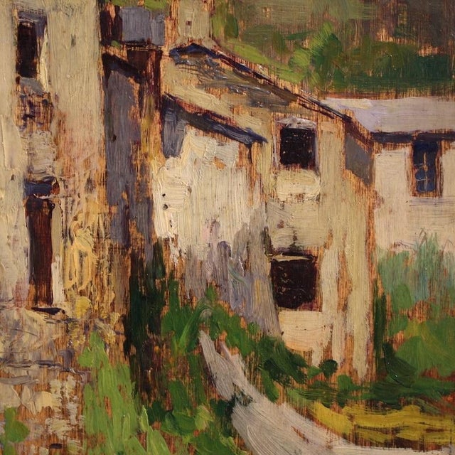 Italian Artist, View of Houses, 1930, Oil on Board, Framed For Sale - Image 15 of 16