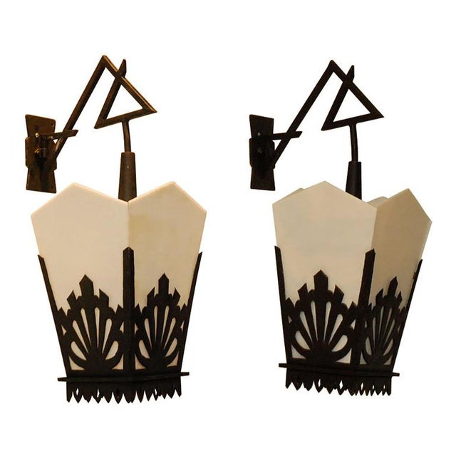 Vintage Asian Lantern Wall Sconces - a Pair For Sale - Image 9 of 9