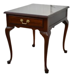 Vintage Councill Inlaid & Banded Mahogany Side Table W/Drawer