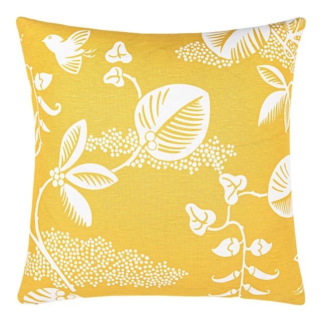 The House Of Scalamandré Pepper Square Pillow In Maize For Sale