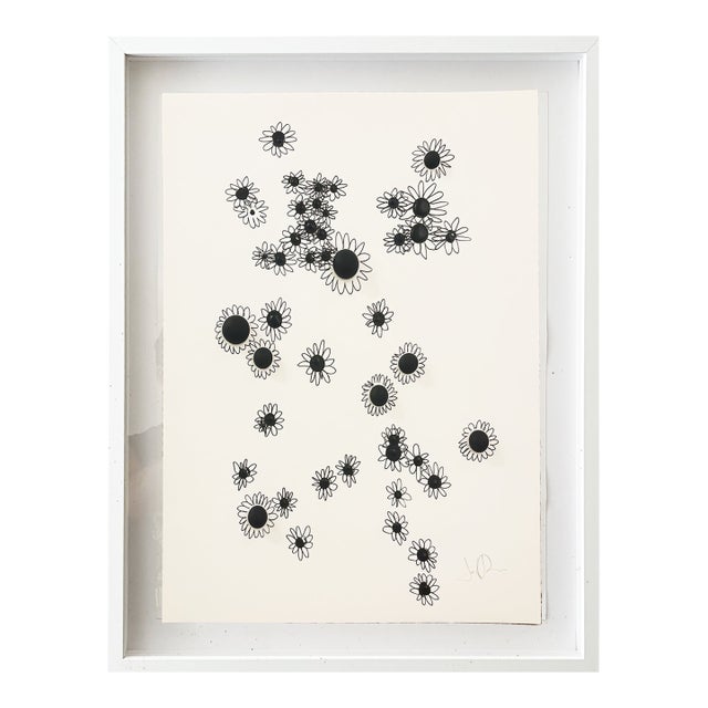 Minimalist Black & White Botanical Abstract, Framed by Jake Poser For Sale