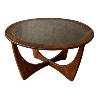 Vintage Astro Teak Coffee Table with Black Acrylic Glass Inset Top from G Plan, 1960s For Sale