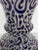 Moroccan Large Moroccan Ceramic Vase from Fez with Blue Calligraphy Writing For Sale - Image 3 of 9