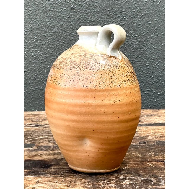 Vintage Handcrafted Pottery Vessel For Sale In West Palm - Image 6 of 12