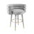 Wood Betty Grey Velvet Counter Stool For Sale - Image 7 of 7